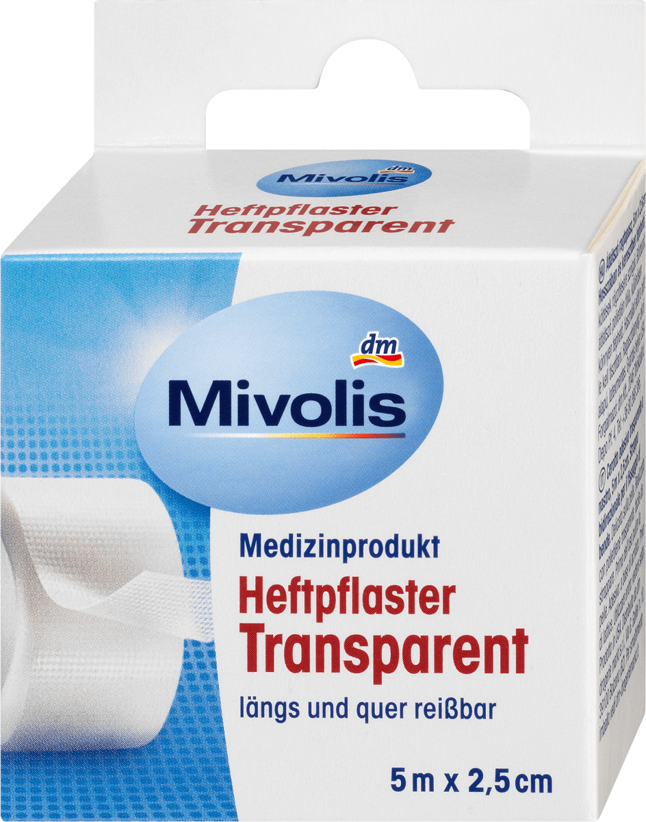 Heftpflaster Transparent, 5 m