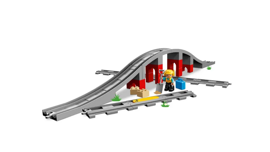 LEGO DUPLO 10872 Eisenbahnbrücke und Schienen