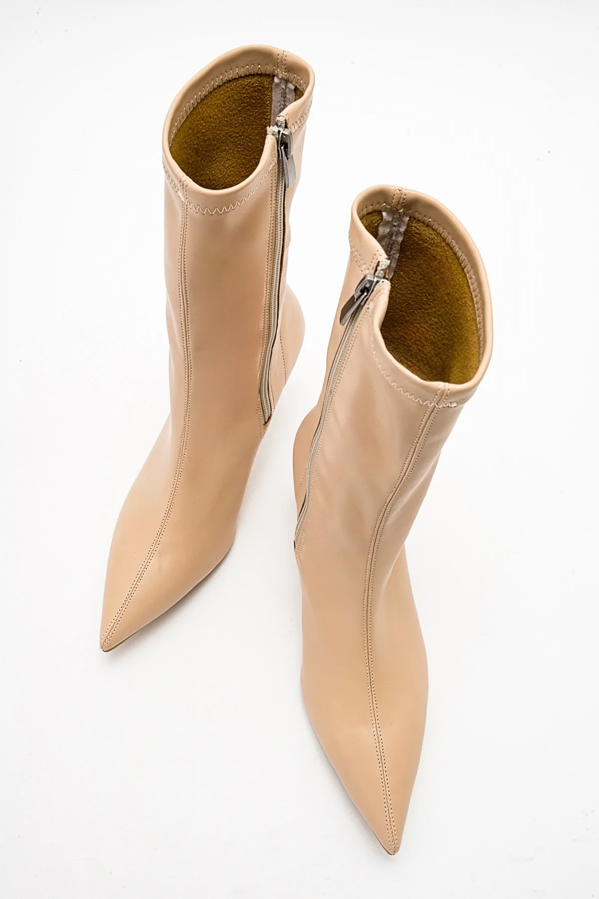 LuviShoes  Stiefelette - Beige - Pfennigabsatz/Stiletto