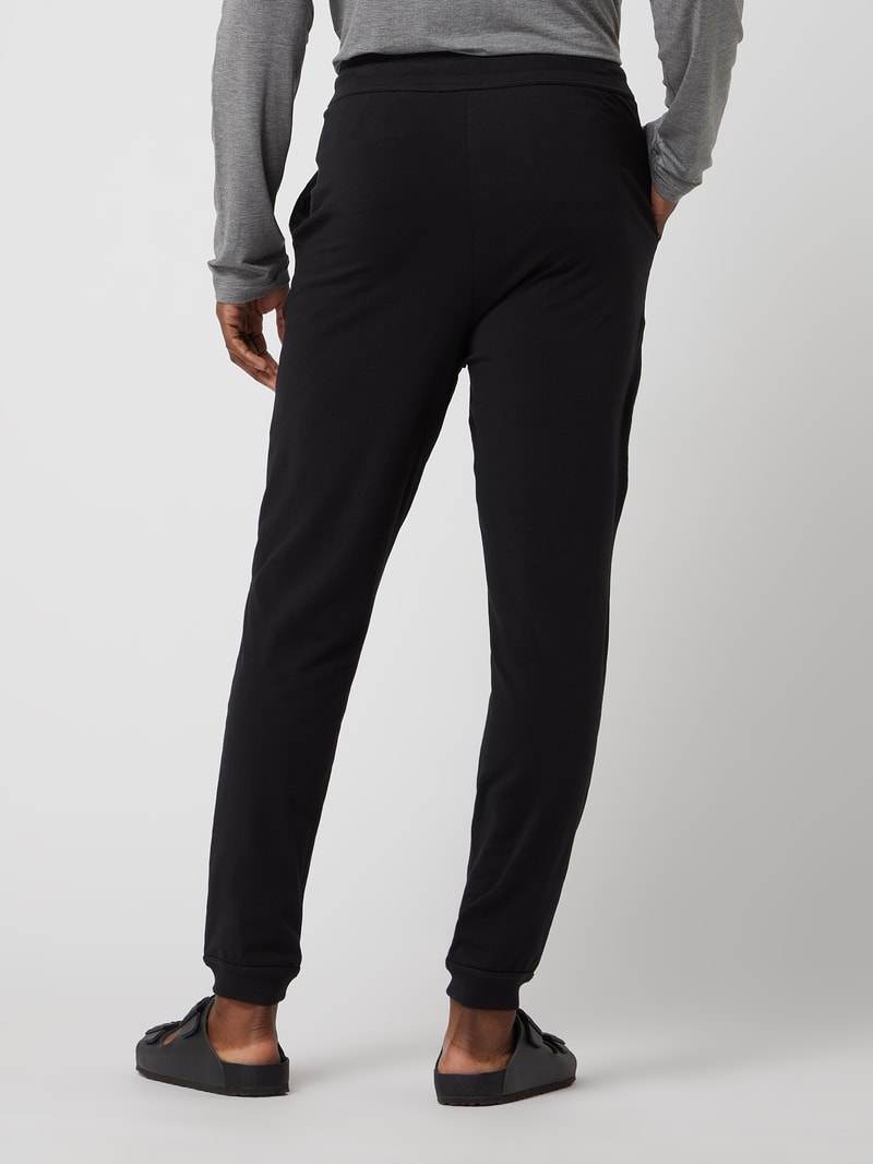 Pyjama-Hose mit Stretch-Anteil in schwarz