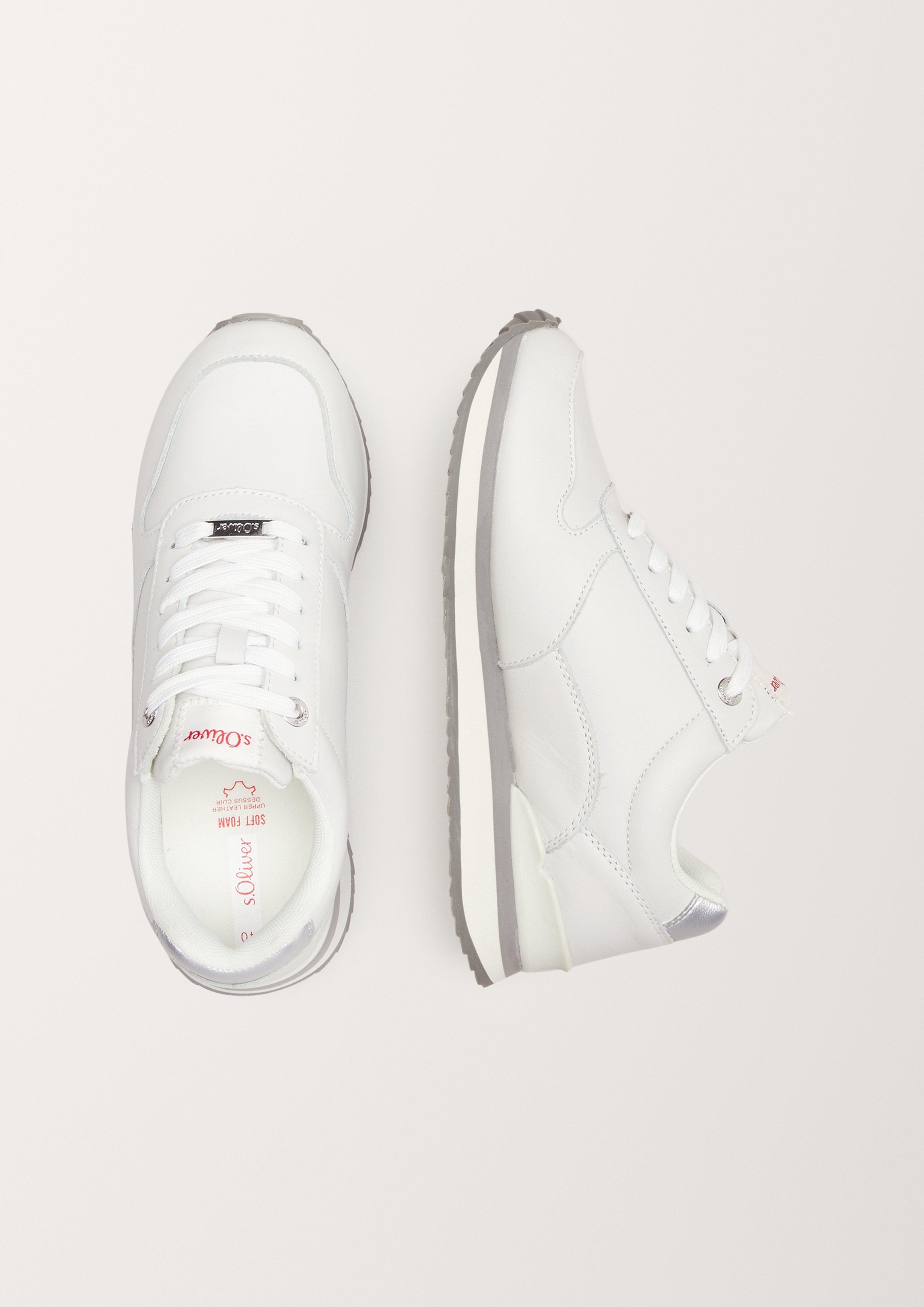 Fabric-Mix-Sneaker mit Leder  6005309-102