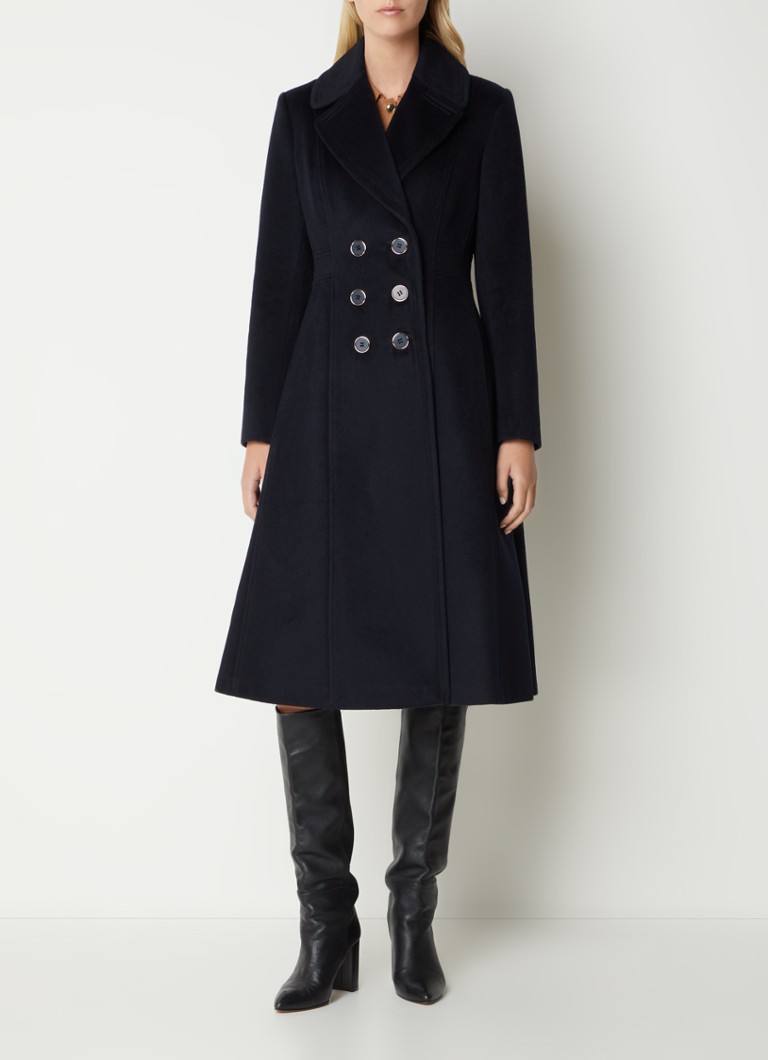Phase Eight Sandra double-breasted coat in wool blend with side pockets