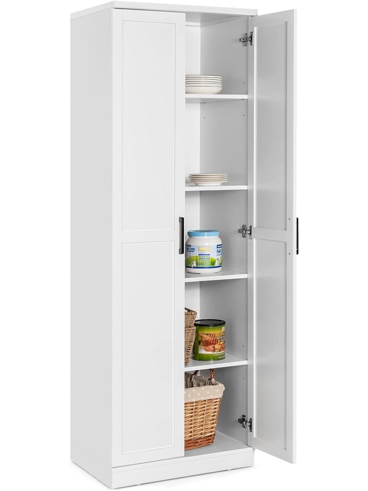 COSTWAY 5 stöckiger Hochschrank in Weiß günstig kaufen 175 cm