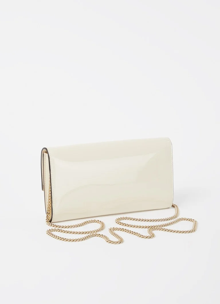Geantă de mână Jimmy Choo EMMIE LATTE/LIG din piele lăcuită