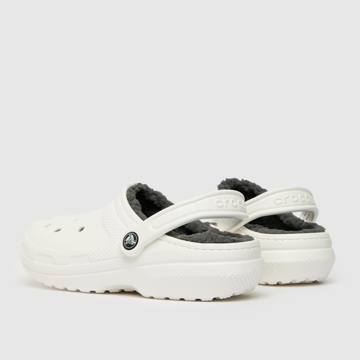 Klasični podloženi sandali Crocs v beli barvi