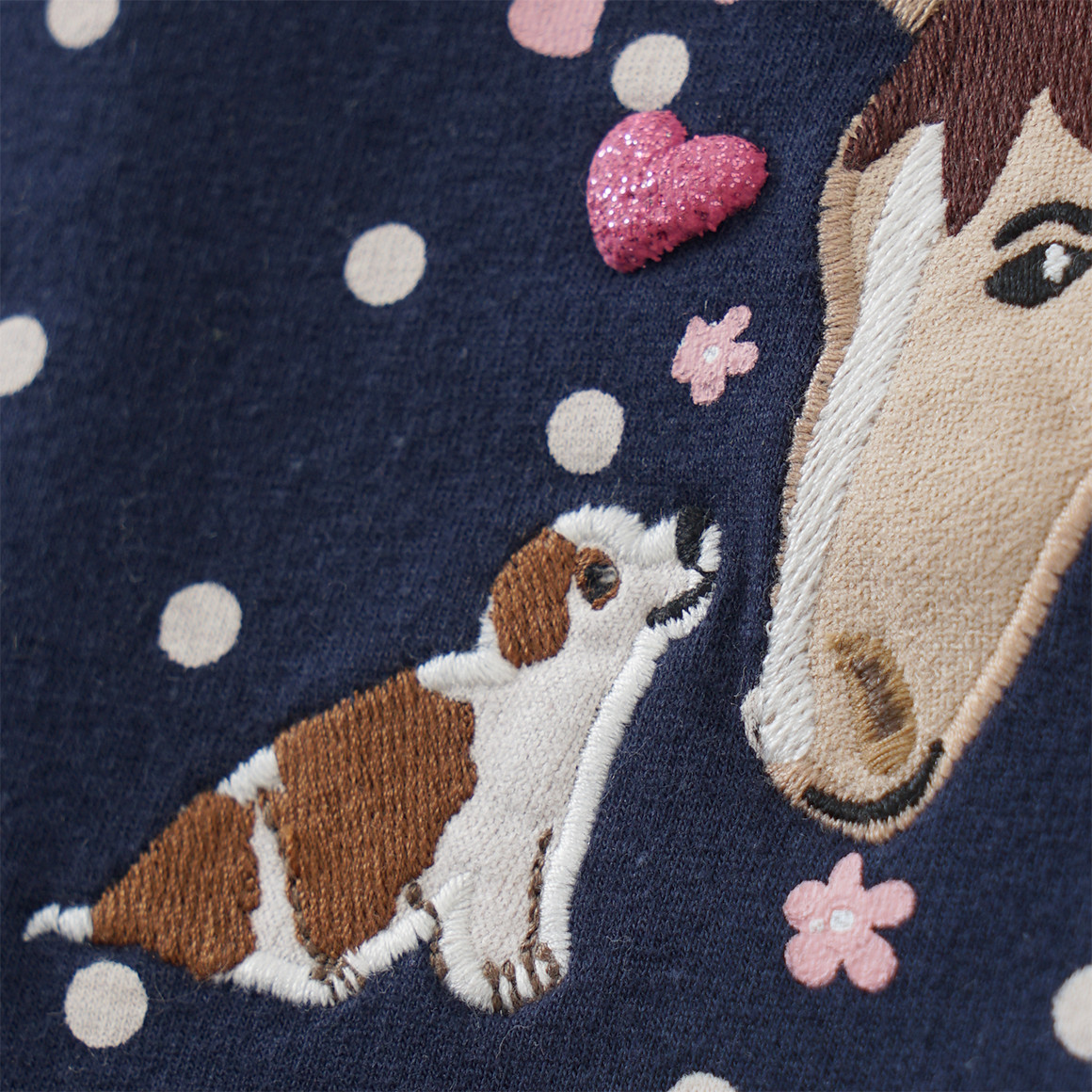 Baby Kleid mit Pferde-Applikation