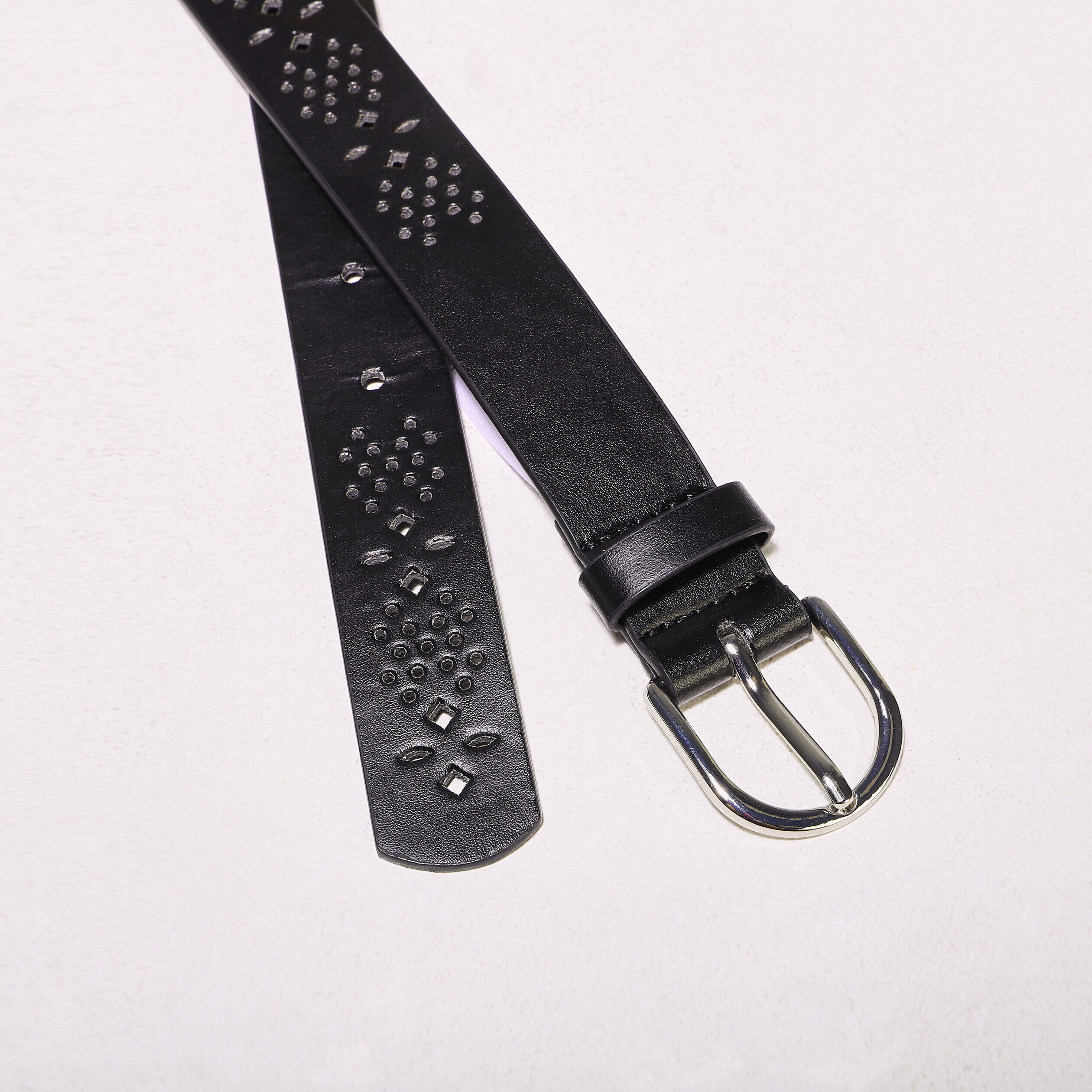 Ceinture perforée noir femme | Cache Cache
