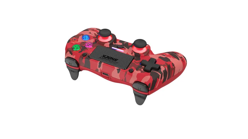 Mizar Wireless Controller für PS4 Rot Camo