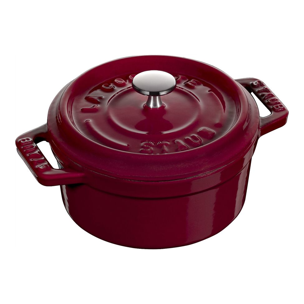 Mini Cocotte 10 cm, rund, Bordeaux, Gusseisen