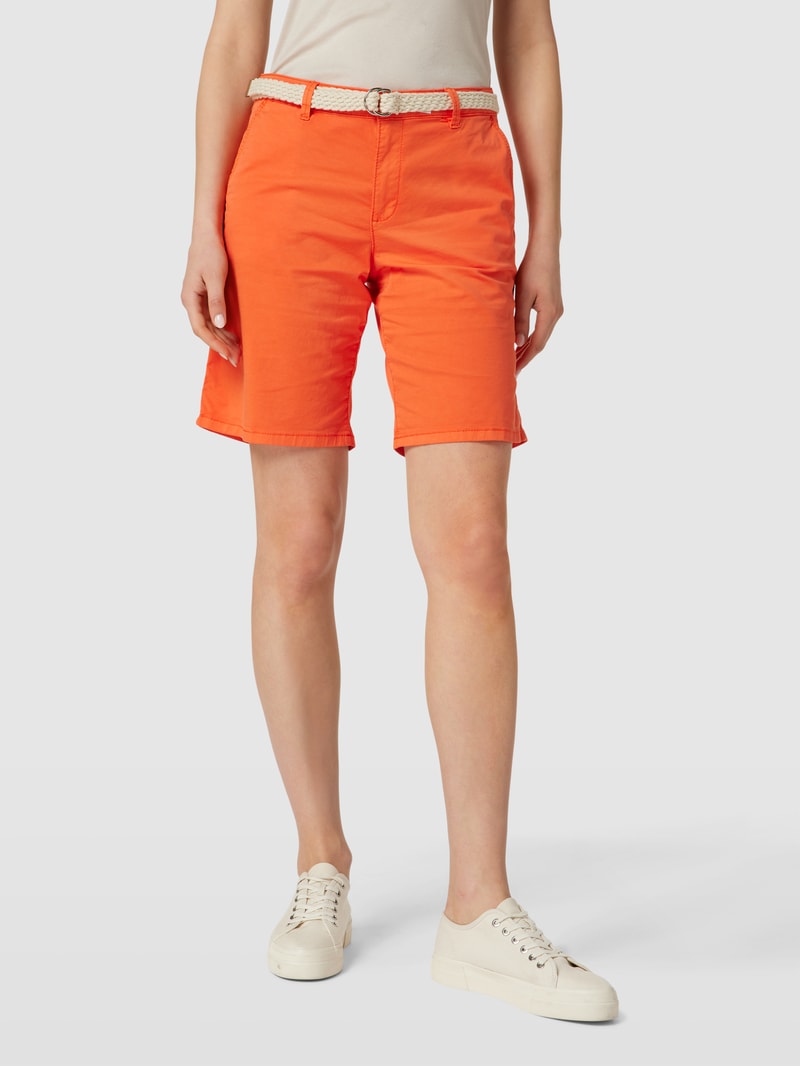 Bermudas mit seitlichen Eingrifftaschen Modell 'CHINO' in orange
