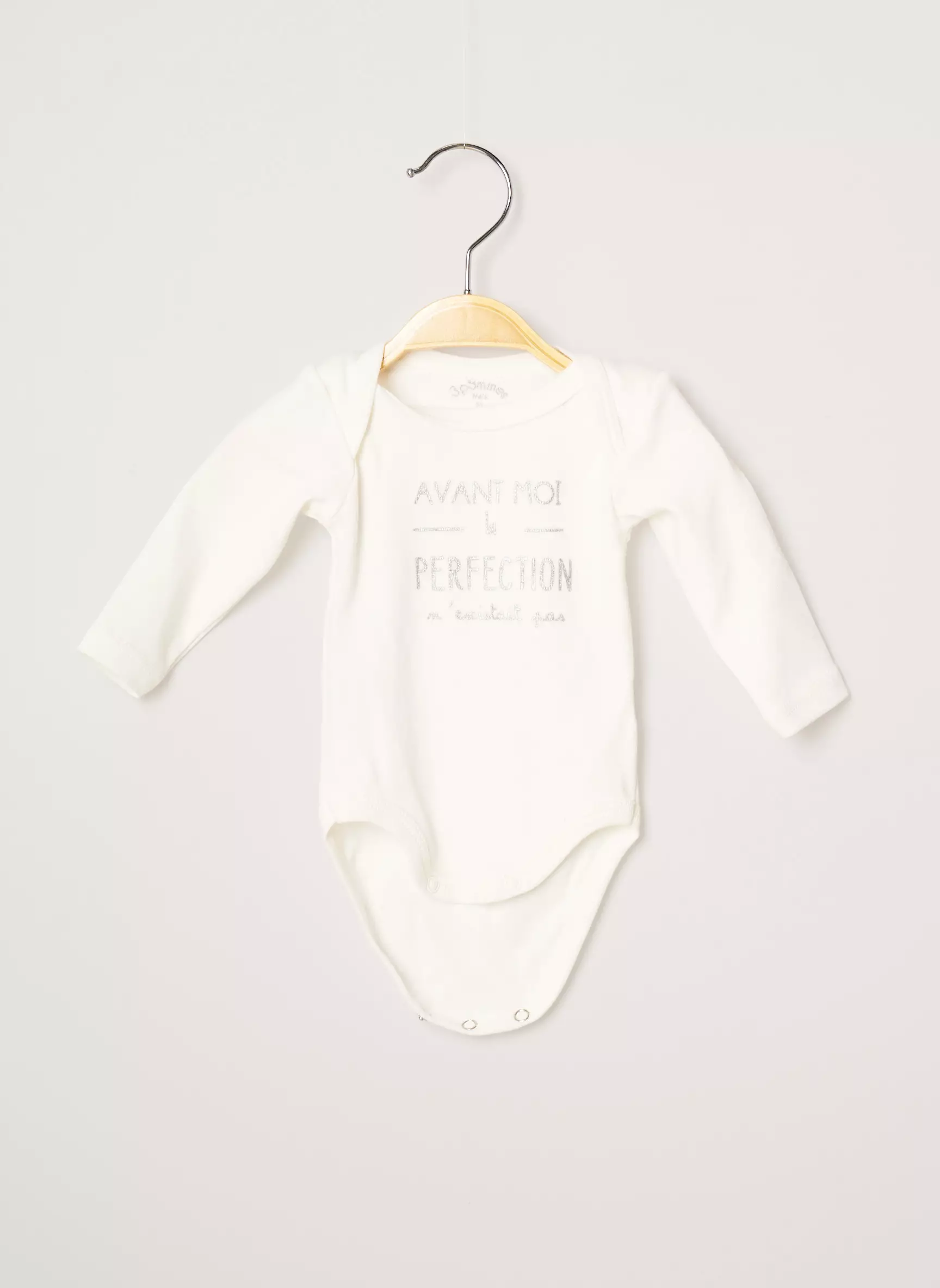 3 Pommes Body 1 Enfant couleur blanc
