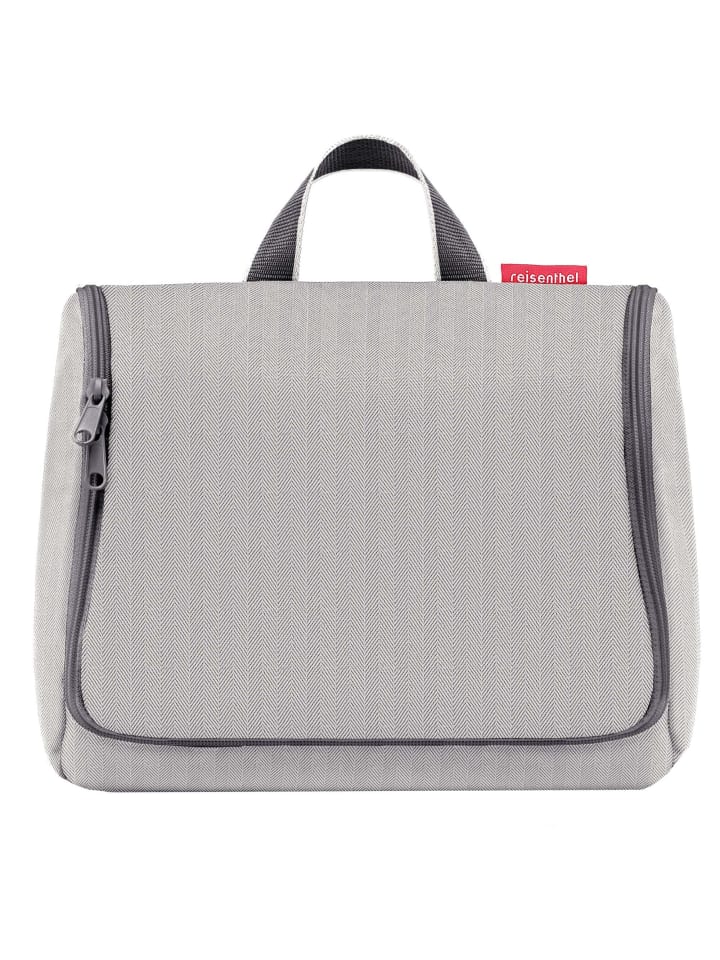 Reisenthel cosmetics toiletbag XL - Kulturbeutel 28 cm (twist blush) in herringbone grey günstig kaufen onesize