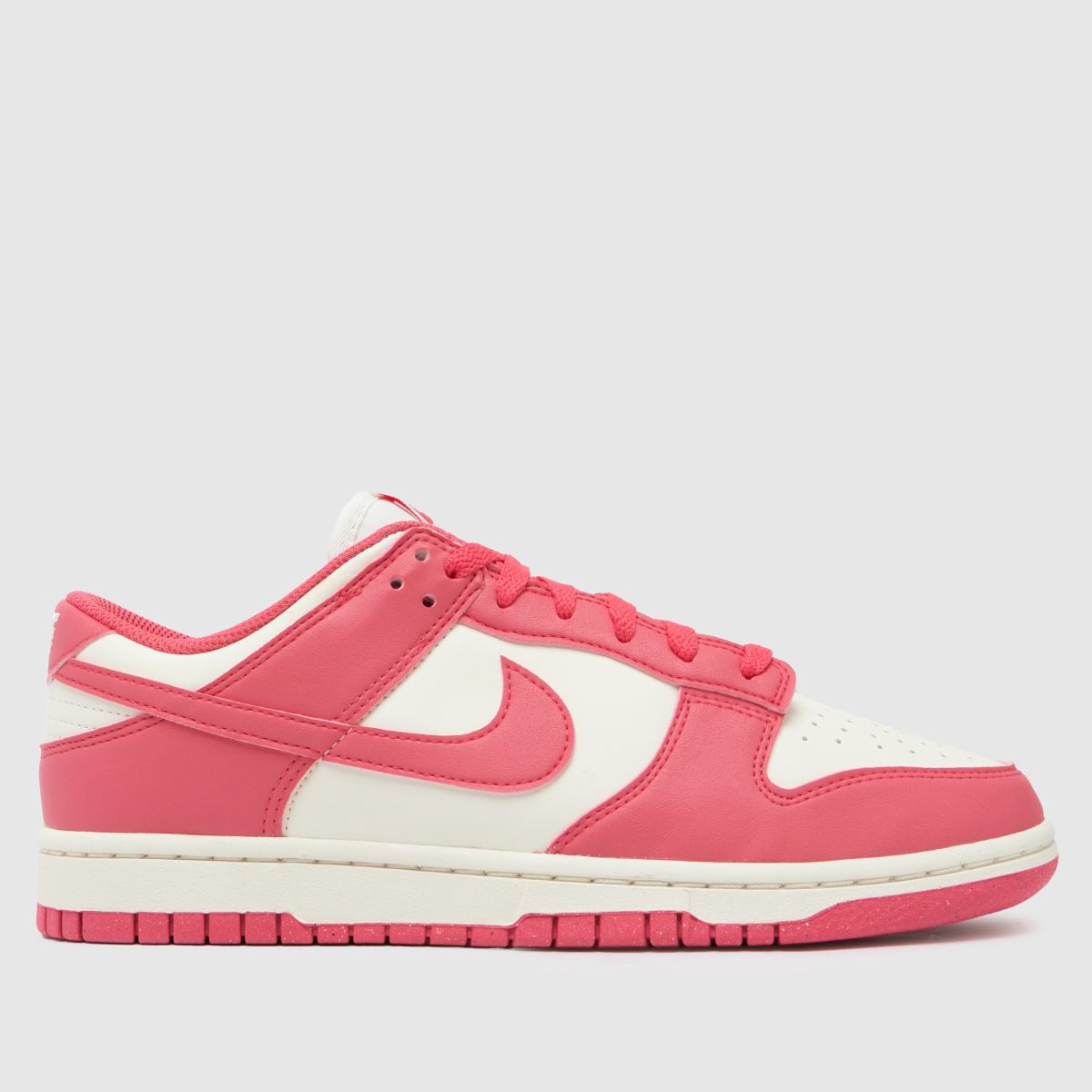 Nike Dunk Low-sneakers i vitt och rosa