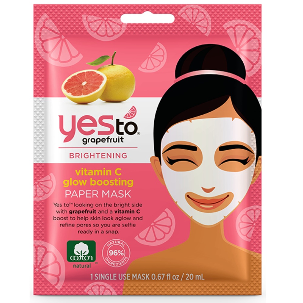 Yes To Masque papier à usage unique boosteur d'éclat Masque visage