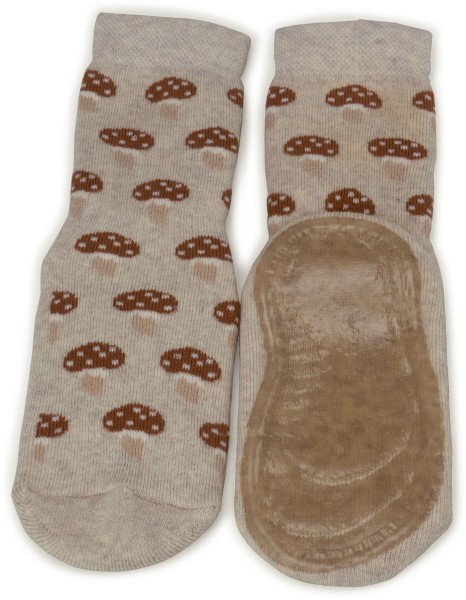 Ewers ~ Stoppersocke SoftStep ~ Pilze beige