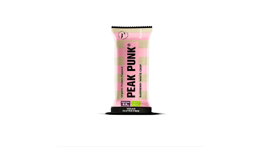 PEAK PUNK Organic Protein Flapjack Rasperry White Crisp 55 g