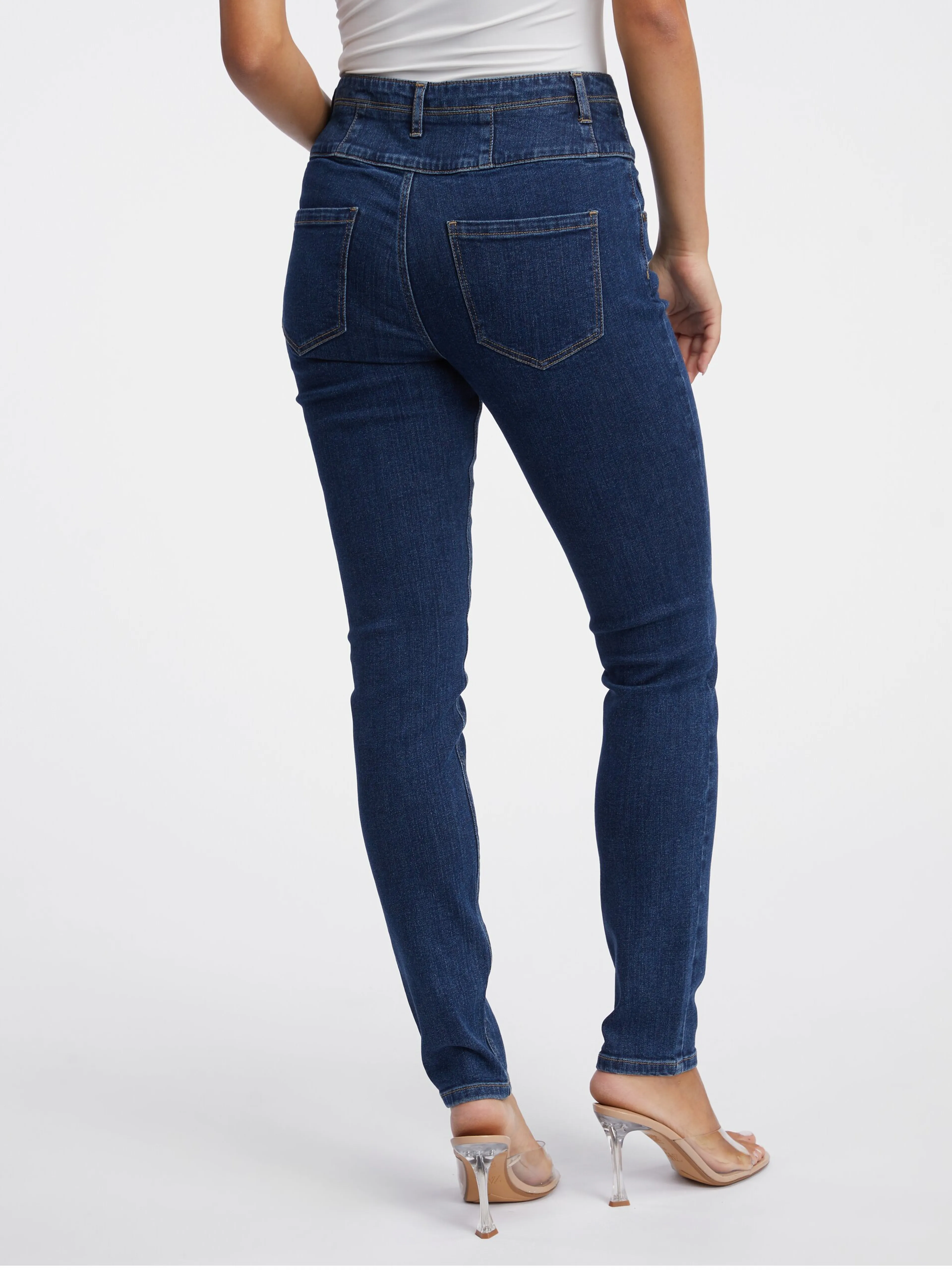 Dunkelblaue Damen Skinny Fit Jeans ORSAY