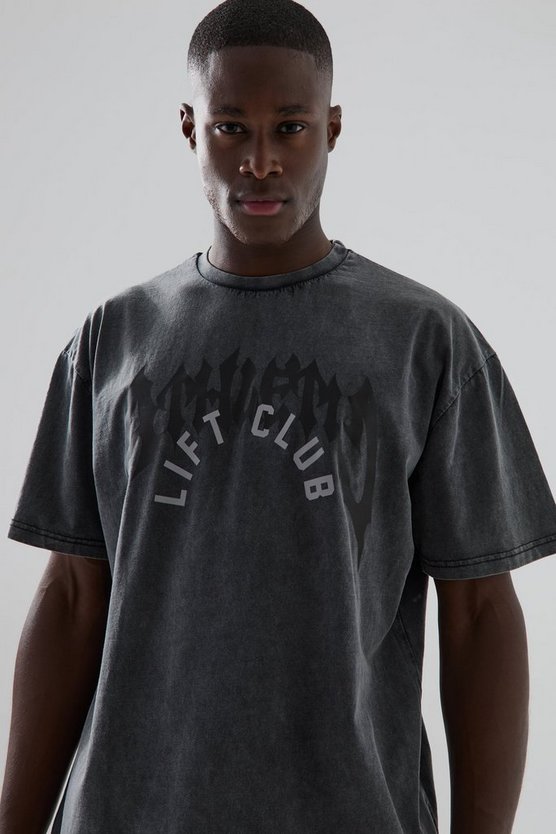 Man Active Oversize T-Shirt-Set mit Rest Day Print