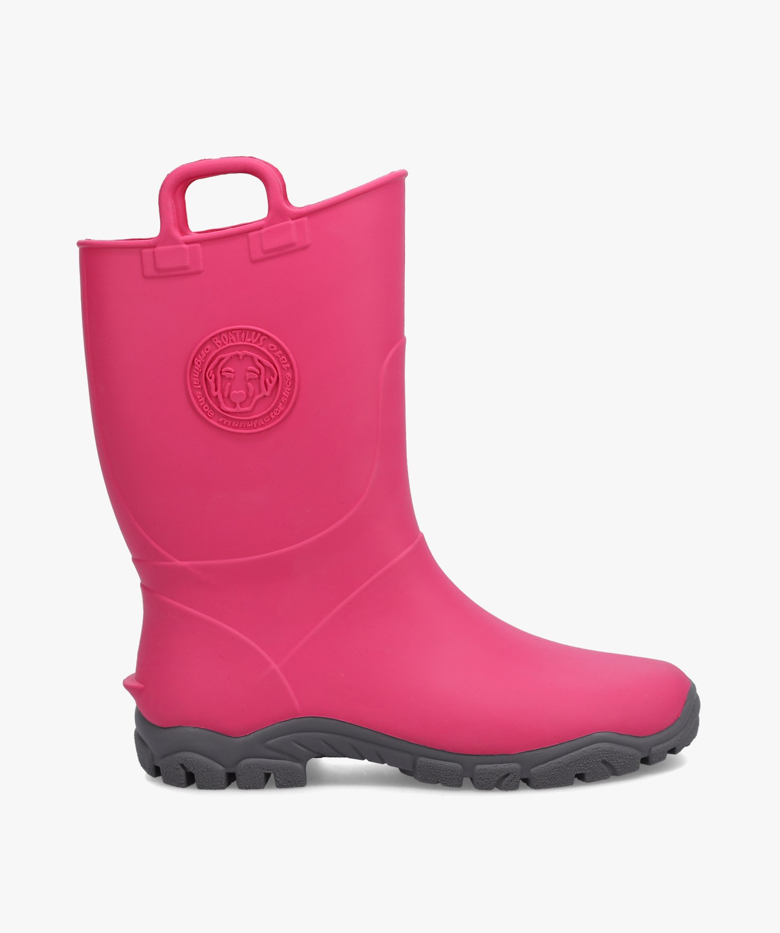 Bottes de pluie fille unies à anses - Boatilus fuchsia | GEMO
