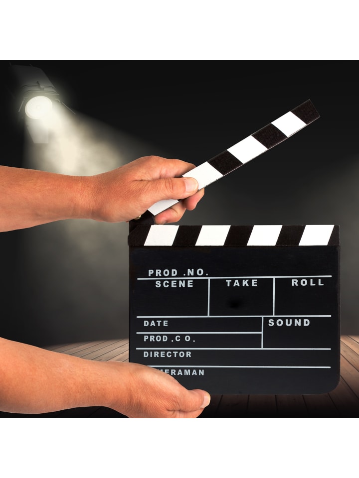 relaxdays Filmklappe in Schwarz günstig kaufen onesize