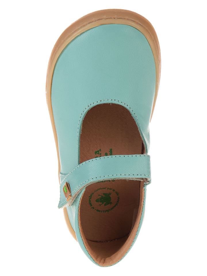 El Naturalista Leder-Ballerinas in Türkis günstig kaufen