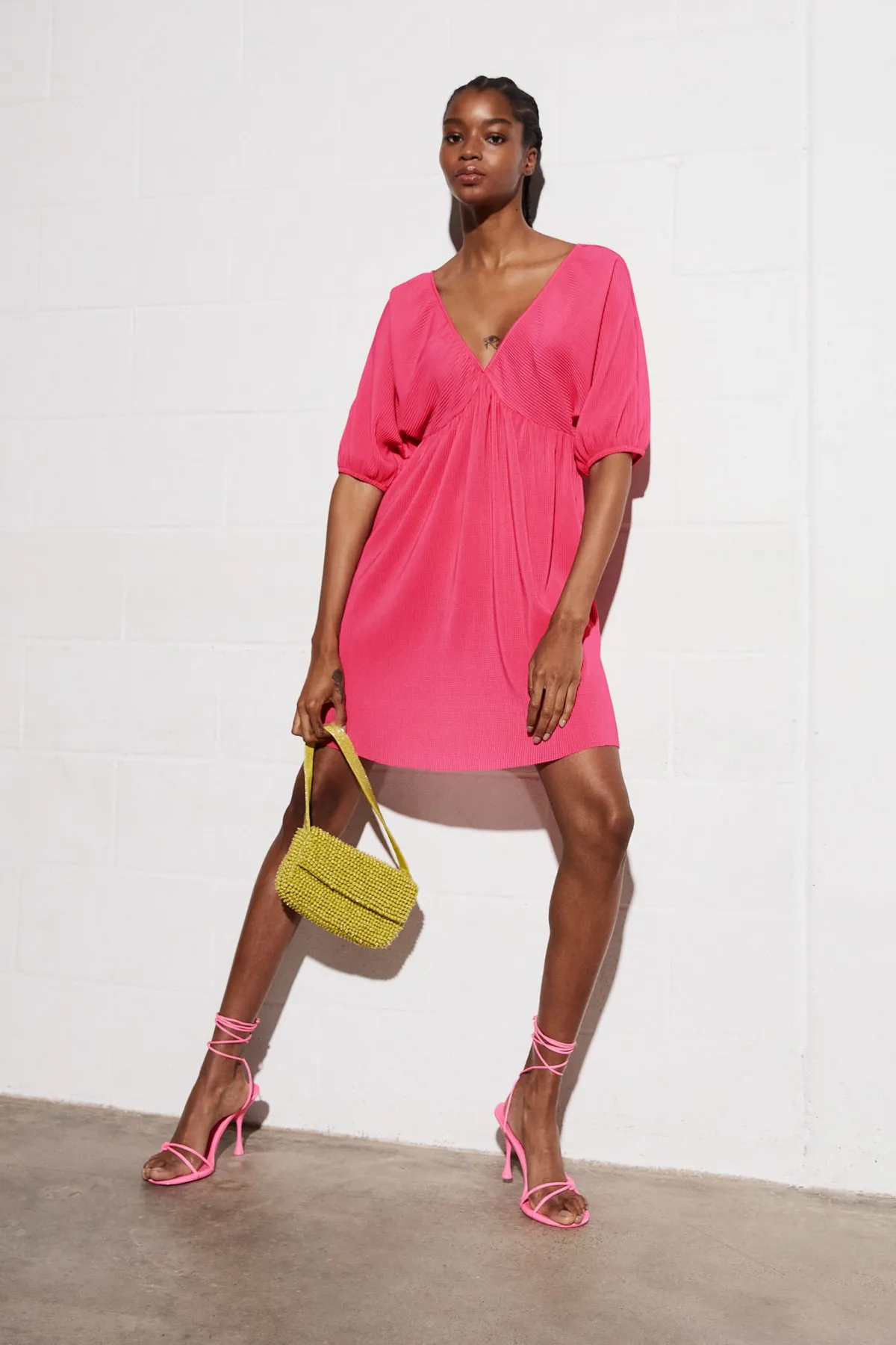 MANGO  Fuchsia Damenkleid 37001043