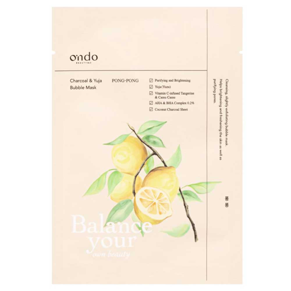 Ondo Charcoal & Yuja Bubble Mask 25 g