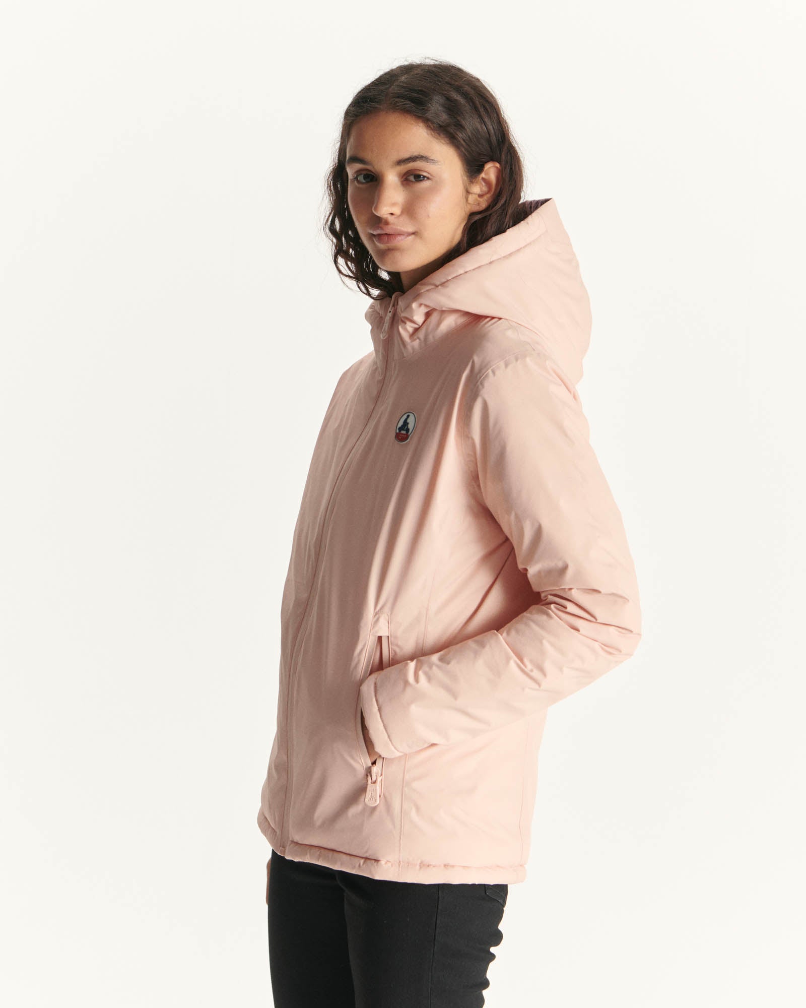Doudoune réversible Rose pale/Aubergine Vienne