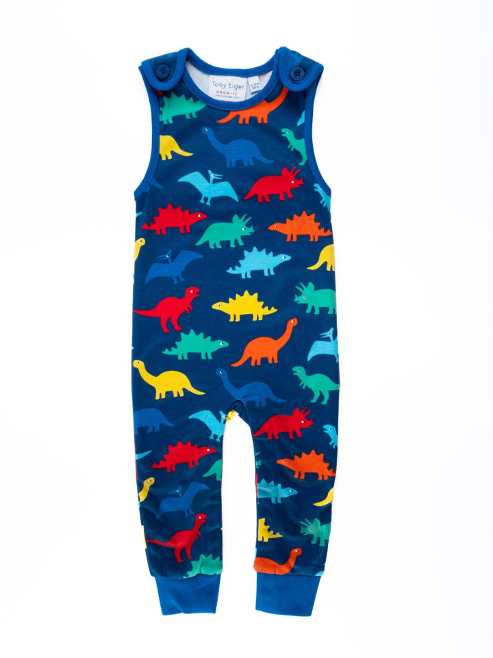 Toby Tiger Strampler mit buntem Regenbogen Dinosaurier Print in bunt günstig kaufen