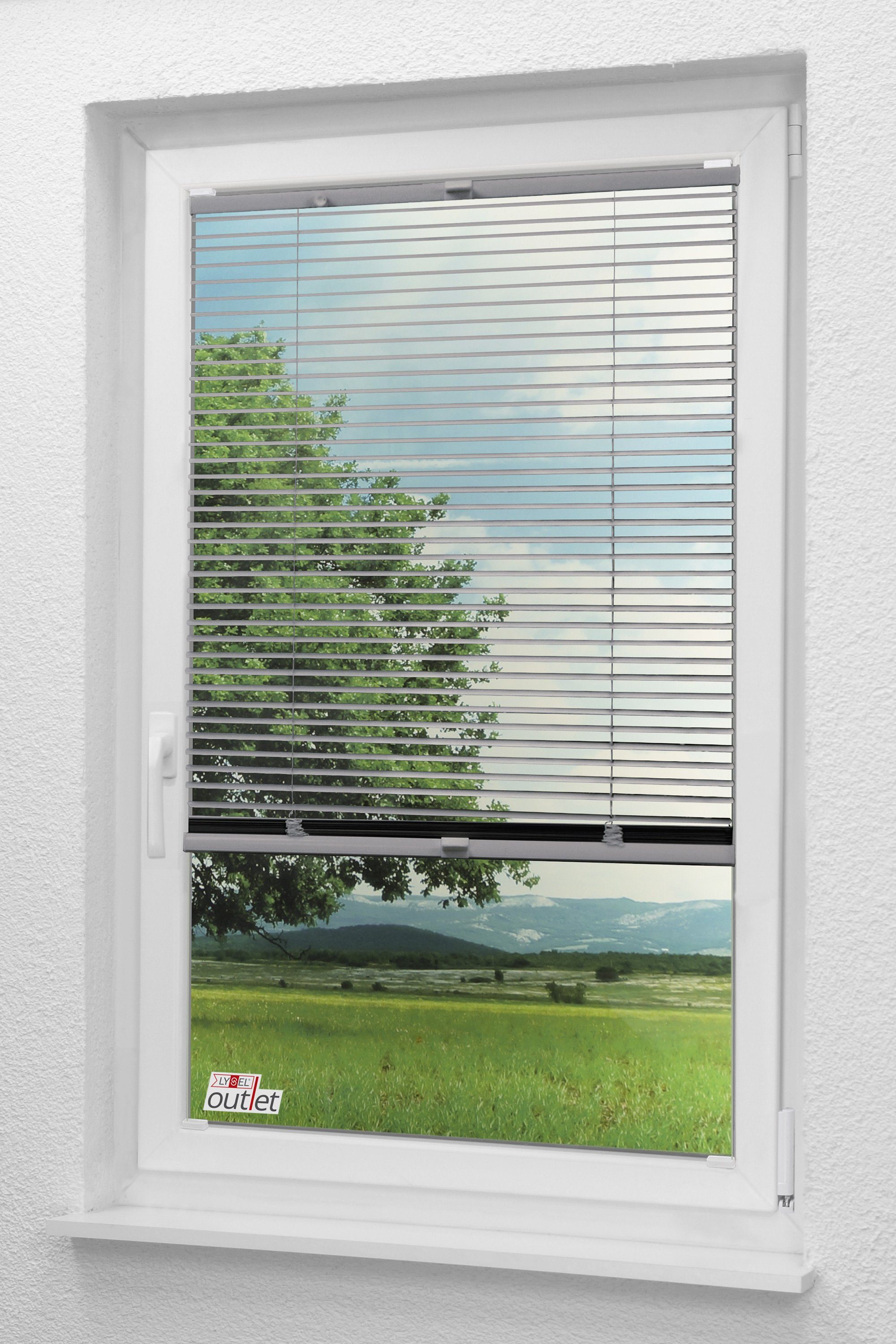 Jalousie Alu 20mm verspannt Silber, LYSEL®, HxB 130x50cm