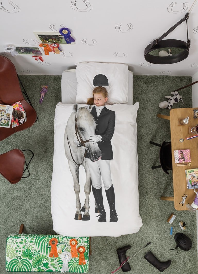 Parure de lit enfant Snurk Amazon en percale de coton 160 fils - taies d'oreiller incluses