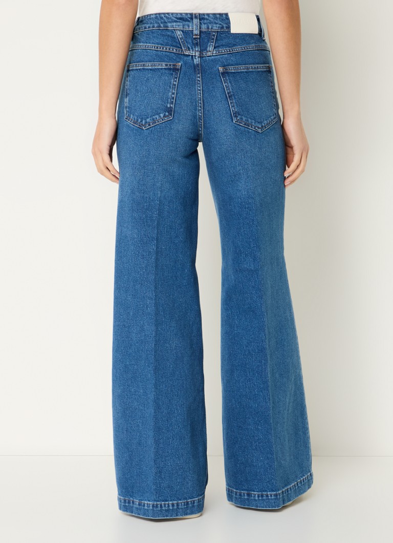 Calça jeans Glow-up de cintura alta e pernas largas com modelagem média