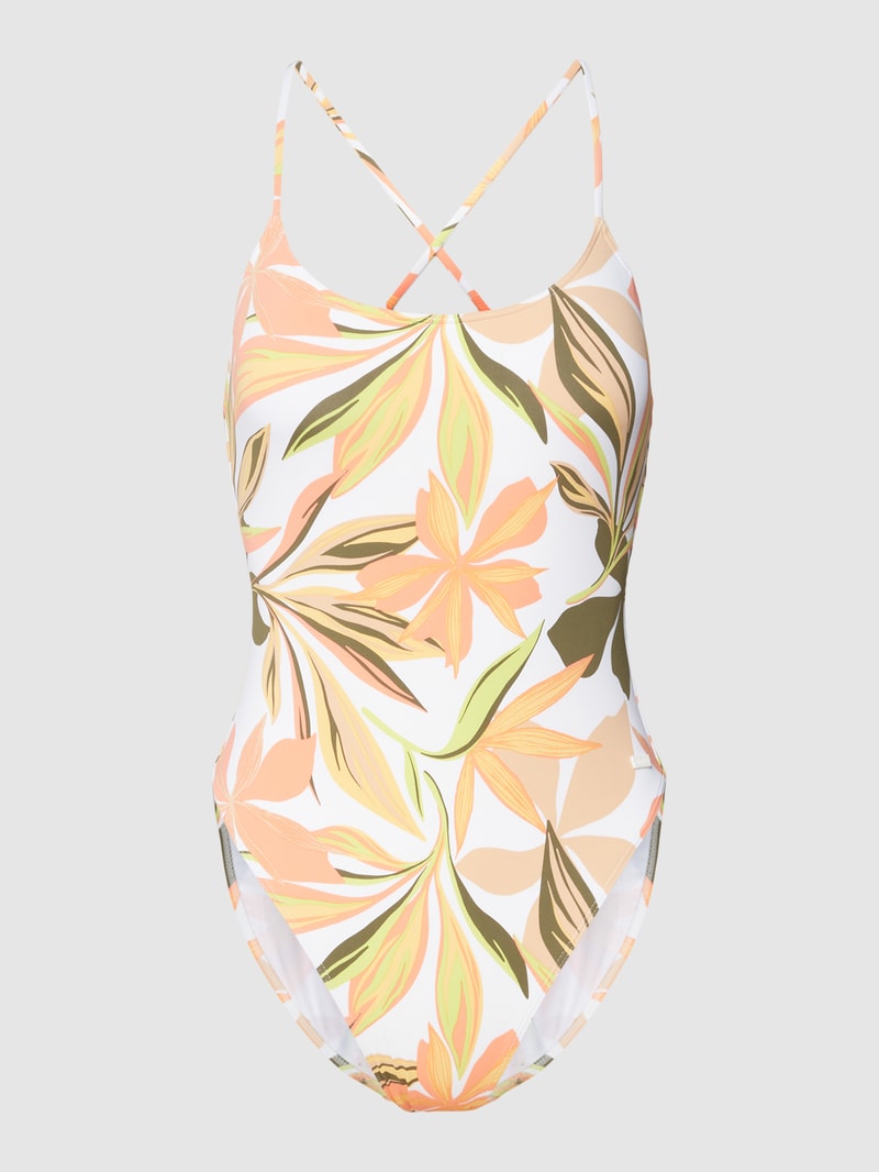 Badeanzug mit floralem Muster Modell 'PT BEACH CLASSICS HIPSTER' in offwhite
