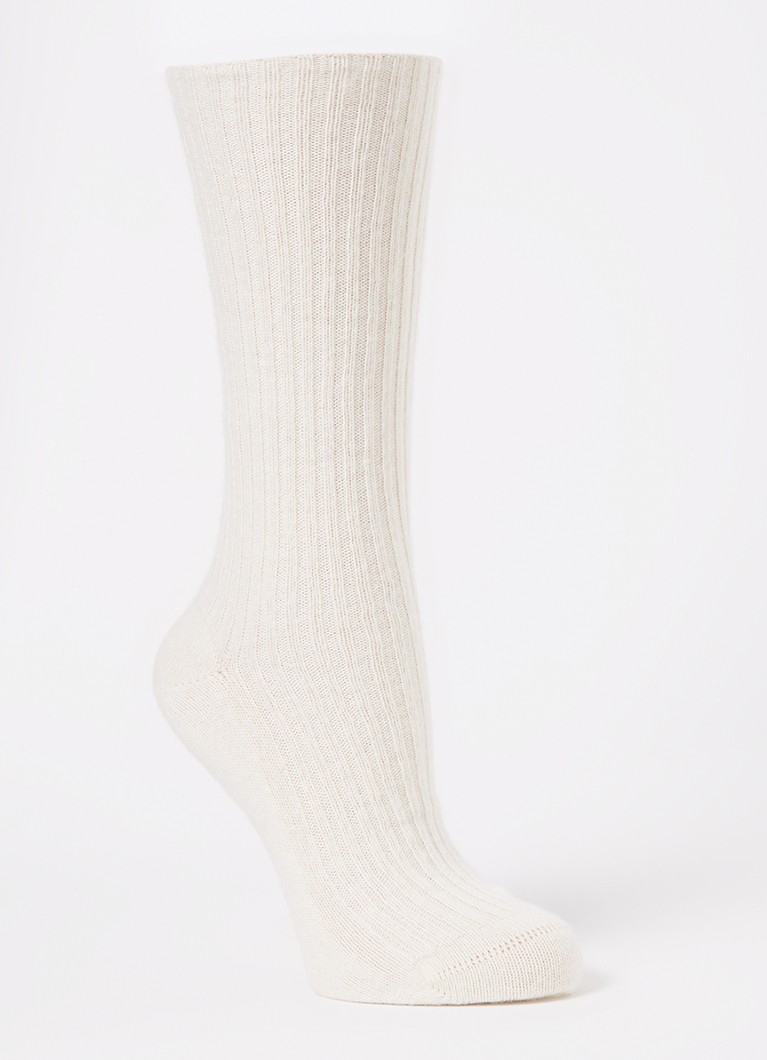 Falke Cozy rievotās adītās zeķes no kašmira maisījuma