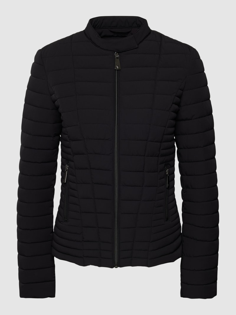 Steppjacke mit Stehkragen Modell 'VONA' in schwarz