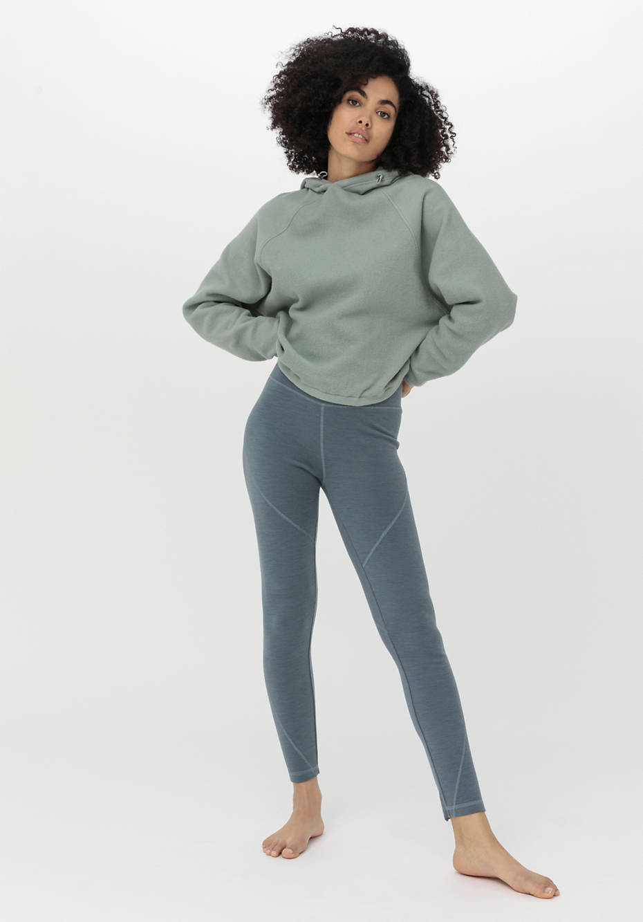 Sport Leggings aus Bio-Merinowolle mit Bio-Baumwolle