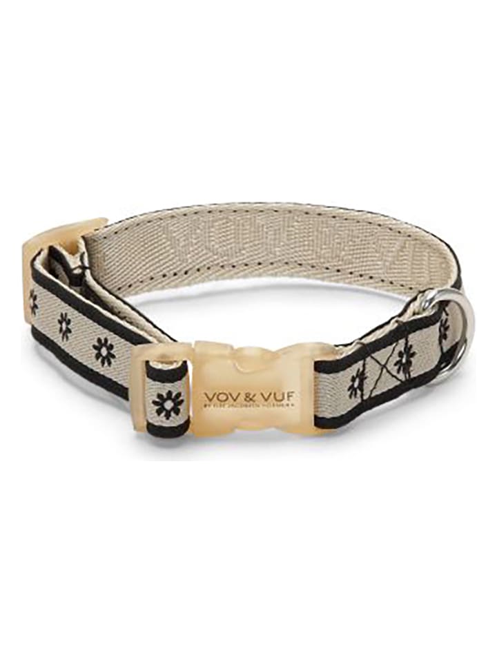 VOV & VUF Hundehalsband in Beige/ Schwarz günstig kaufen