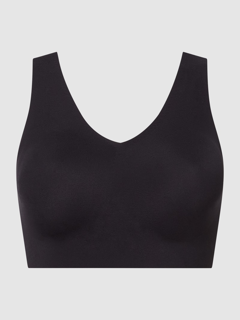 Bustier mit Stretch-Anteil - wattiert in schwarz