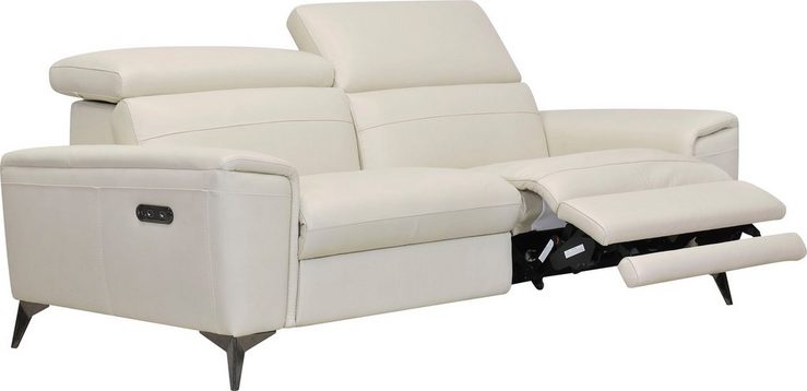 Places of Style 2,5-Sitzer Theron, elektrische Relaxfunktion, Kopfteilverstellung, mit USB-Anschluss.