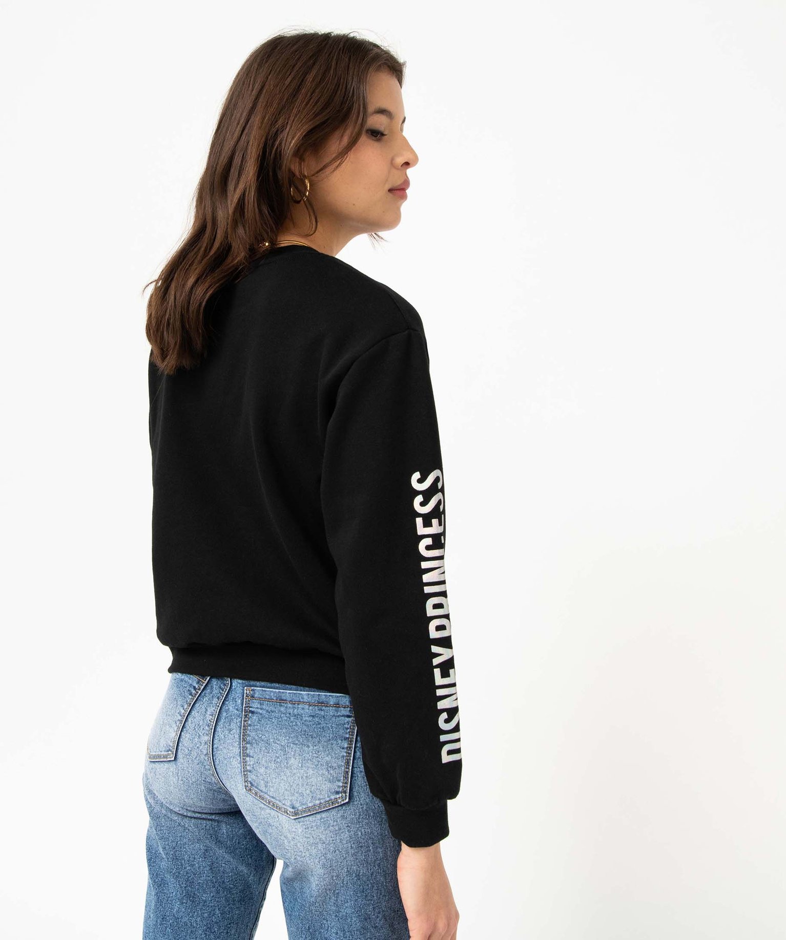 Sweat en molleton doux motifs irisés femme - DS noir | GEMO