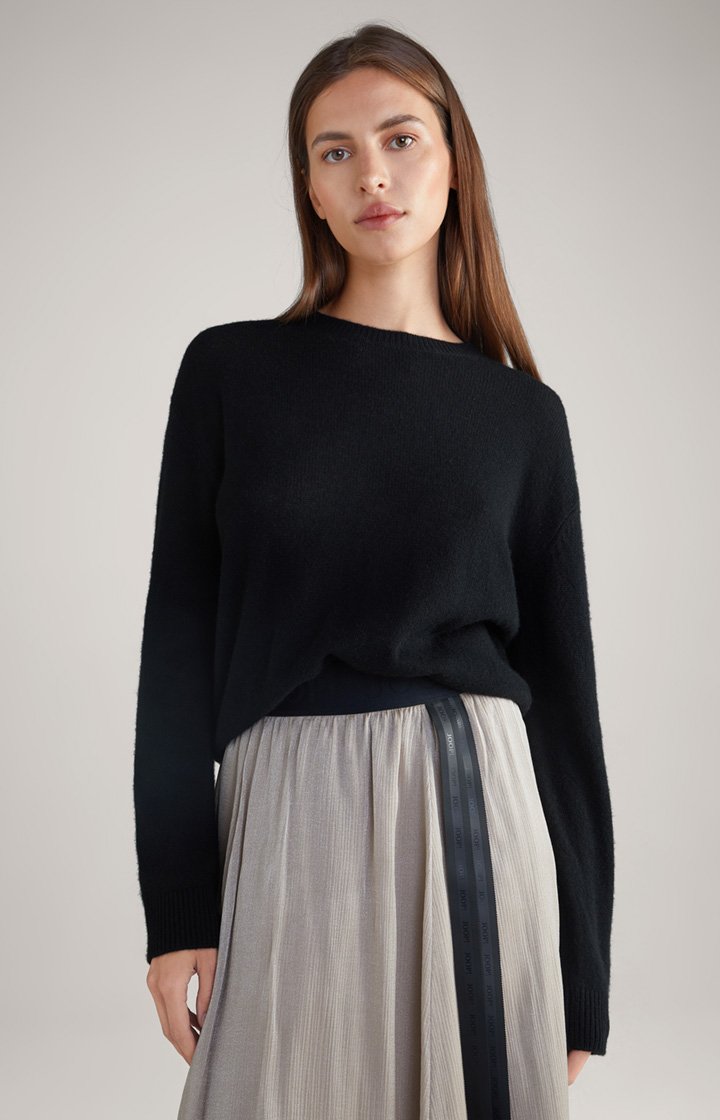 Cashmere-Strickpullover in Schwarz