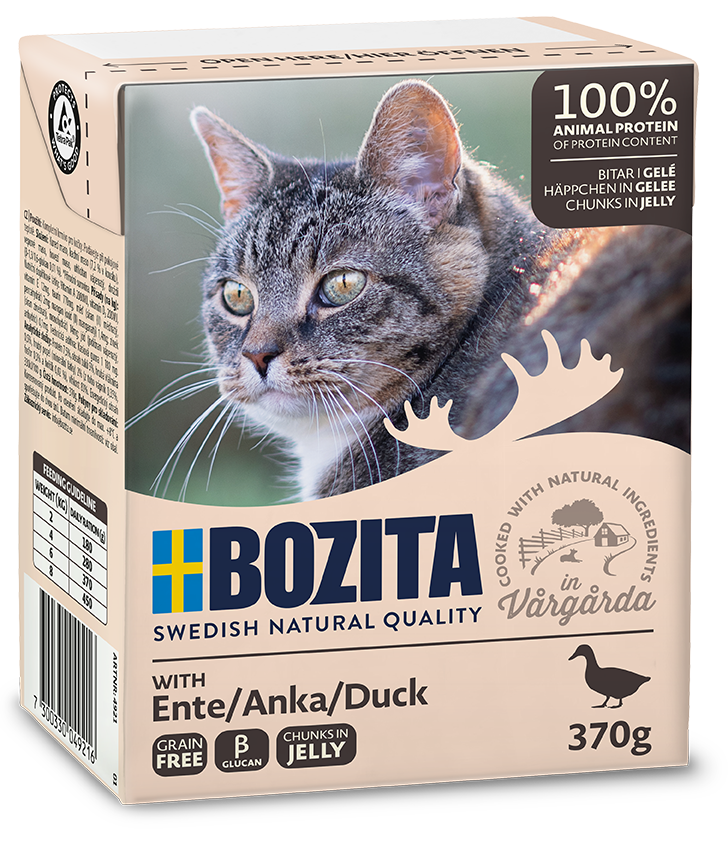 BOZITA Nassfutter BOZITA Häppchen in Gelee 6x370g Ente