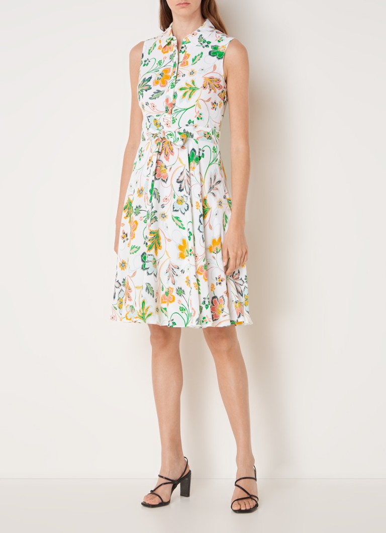 Abito corto a blusa Belinda di Hobbs con stampa floreale e cintura da annodare