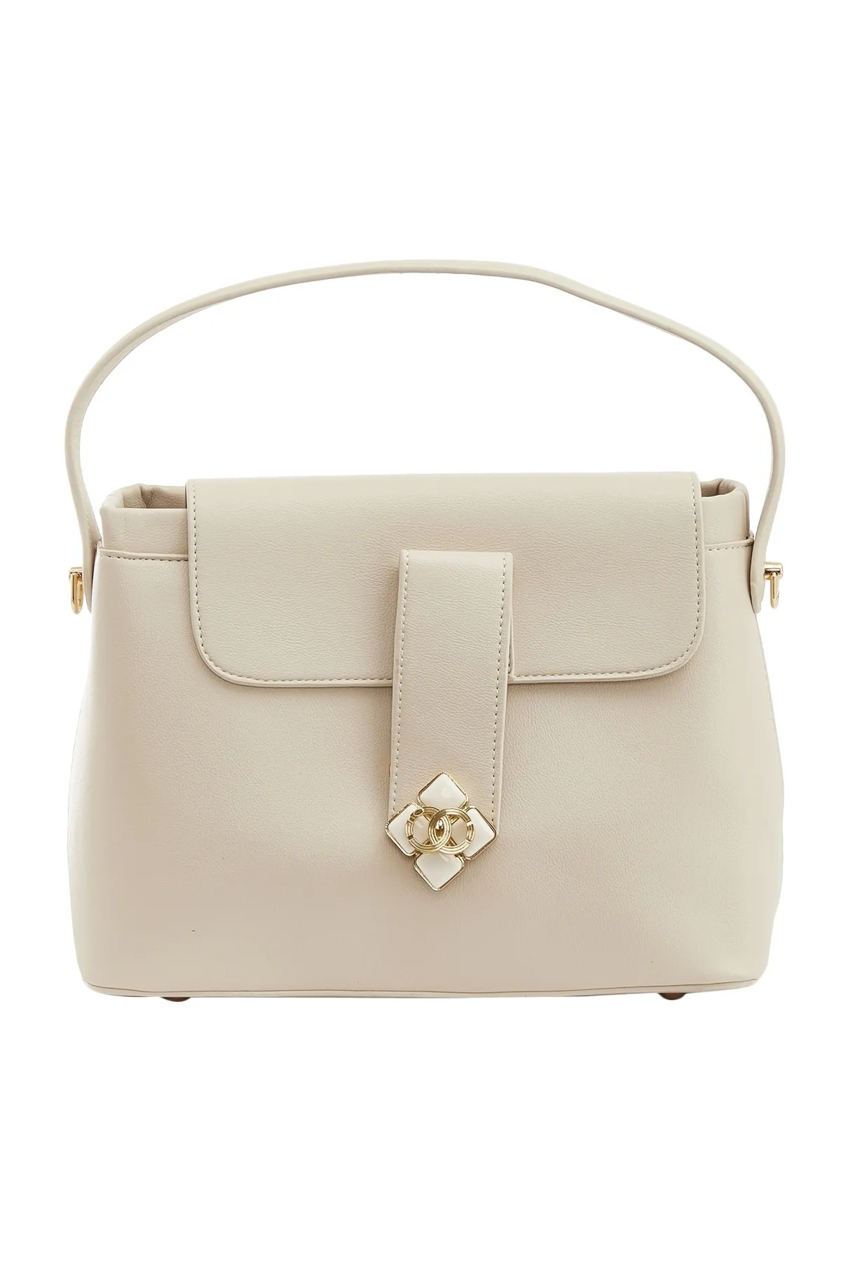 USHA  Handtasche - Ecru - Unifarben