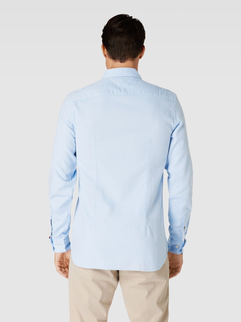 Freizeithemd mit Button-Down-Kragen Modell 'NATURAL' in hellblau