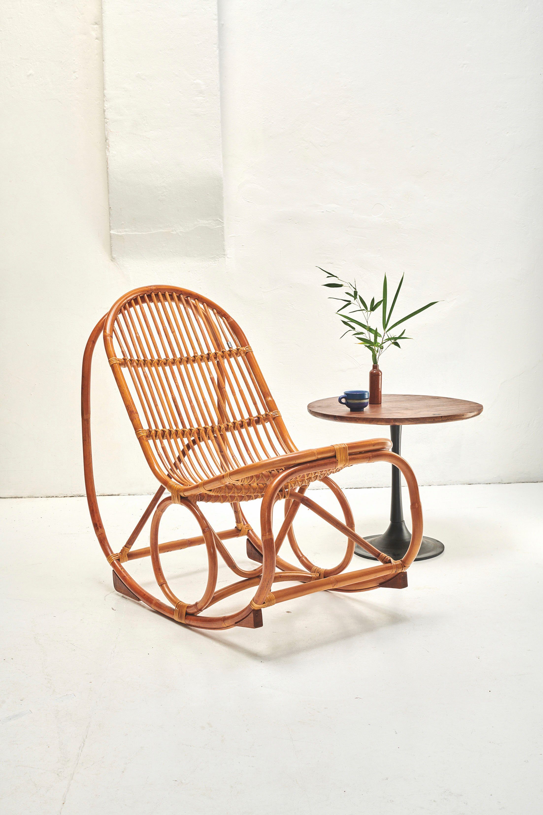 sit&more Schaukelstuhl, mit TOM TAILOR Metallmanschette