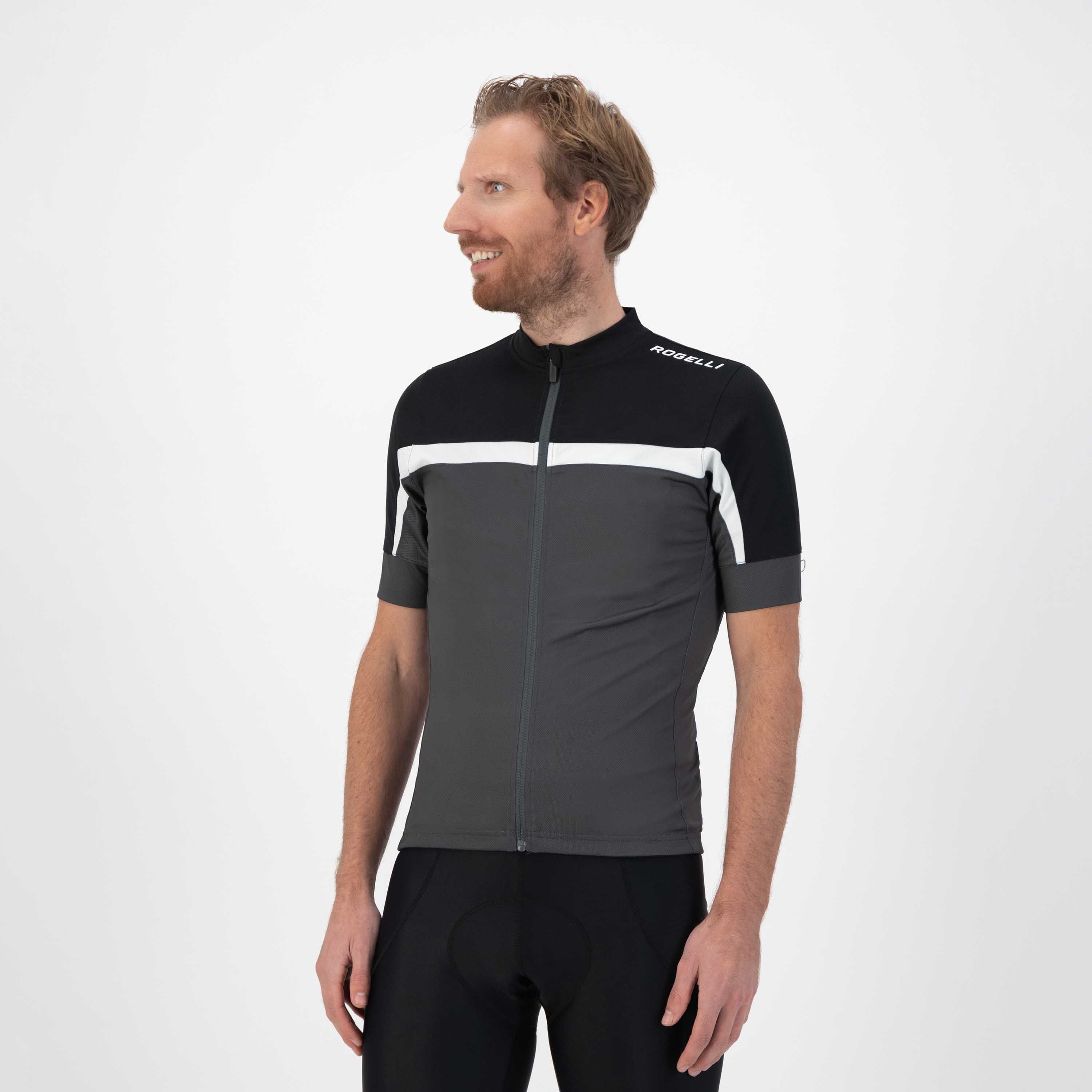 Rogelli Course Schwarz/Grau Herren Radtrikot Kurzarm