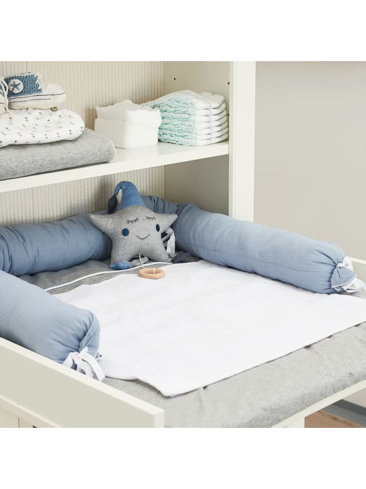 nordic coast company  Bettschlange in Blau - (L) 180 cm günstig kaufen onesize
