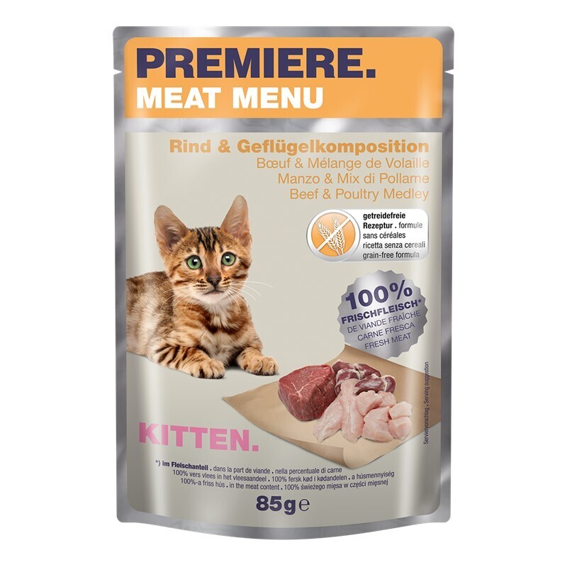 PREMIERE Nassfutter PREMIERE Meat Menu Kitten Rind & Geflügelkomposition 48x85 g