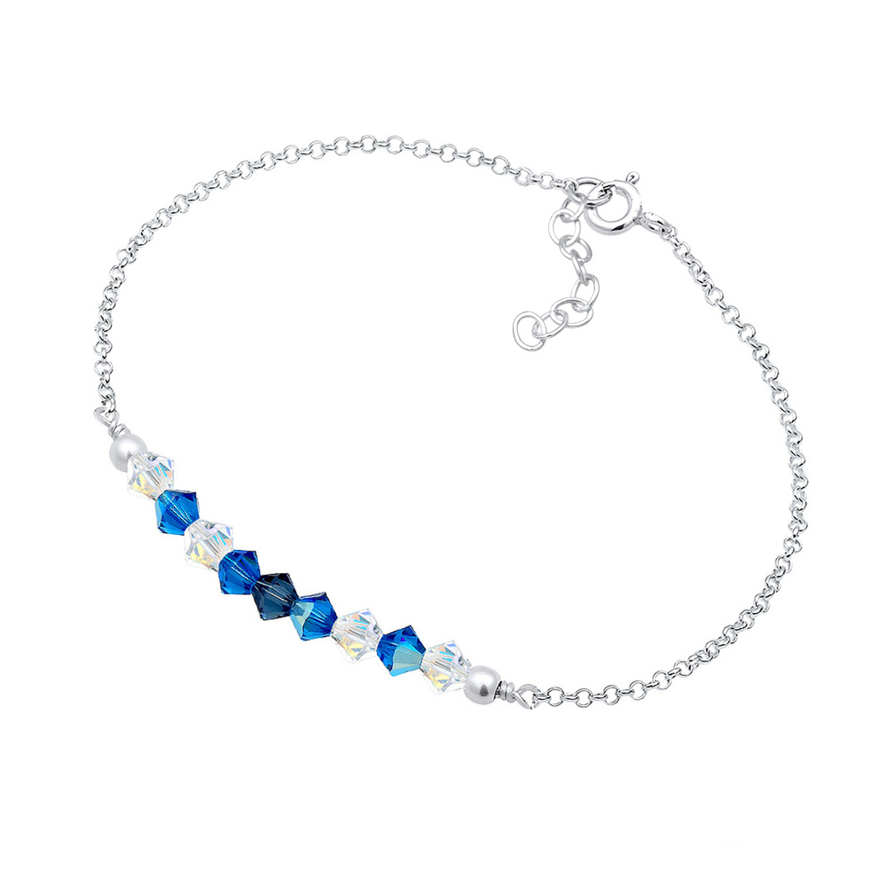 Elli Elli Bracelet Perles pour enfants roses avec cristaux en argent sterling 925 Bracelet